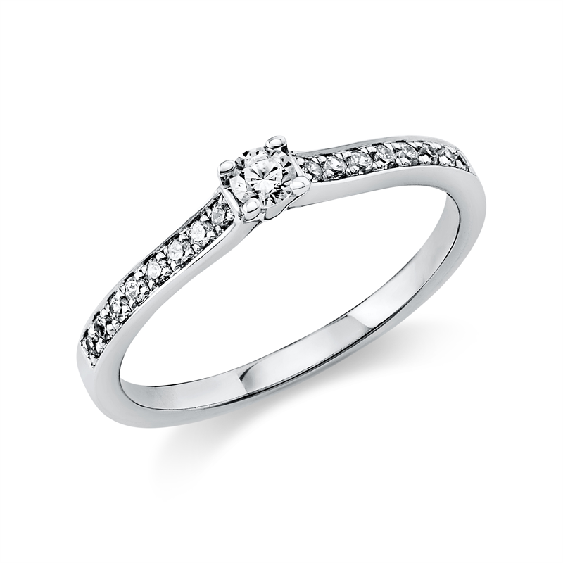 Solitaire mit Besatz Ring