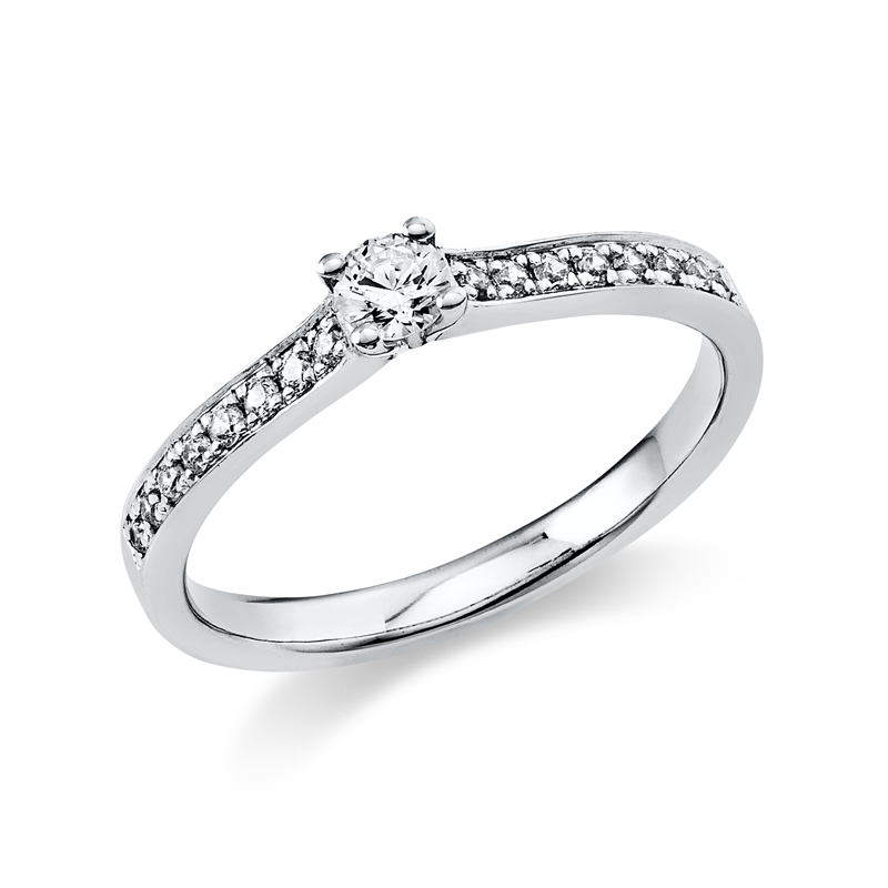 Solitaire mit Besatz Ring