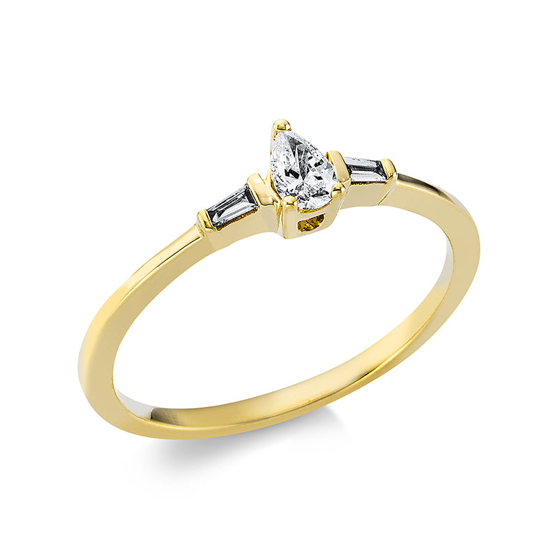 Solitaire mit Besatz Ring