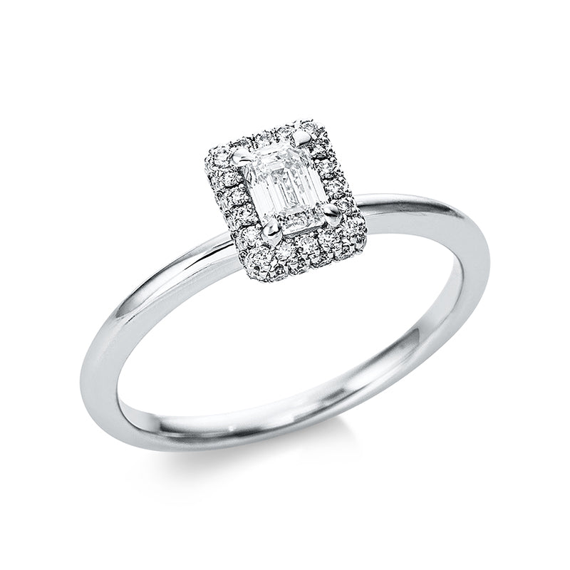 Solitaire mit Besatz Ring