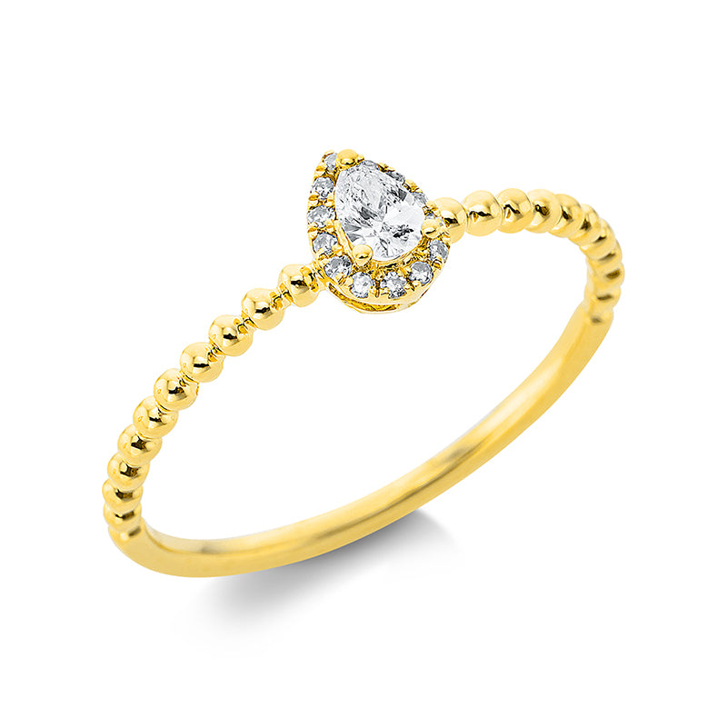 Solitaire mit Besatz Ring