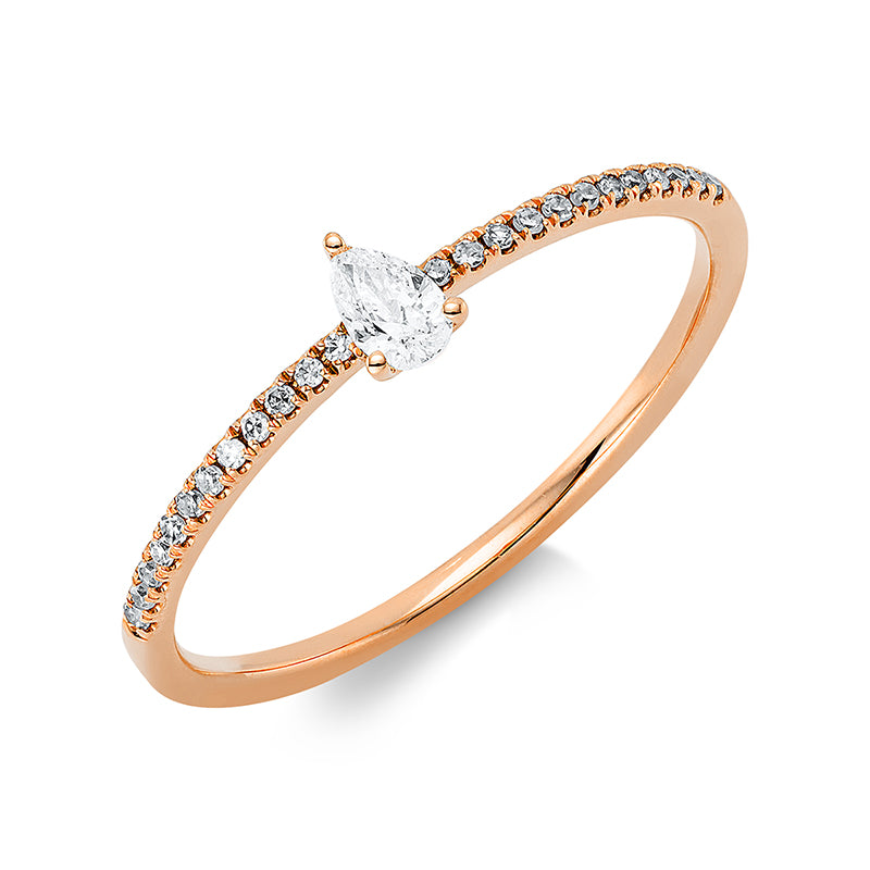 Solitaire mit Besatz Ring