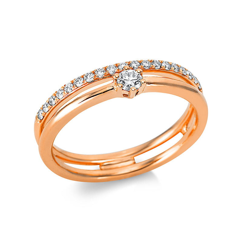Solitaire mit Besatz Ring