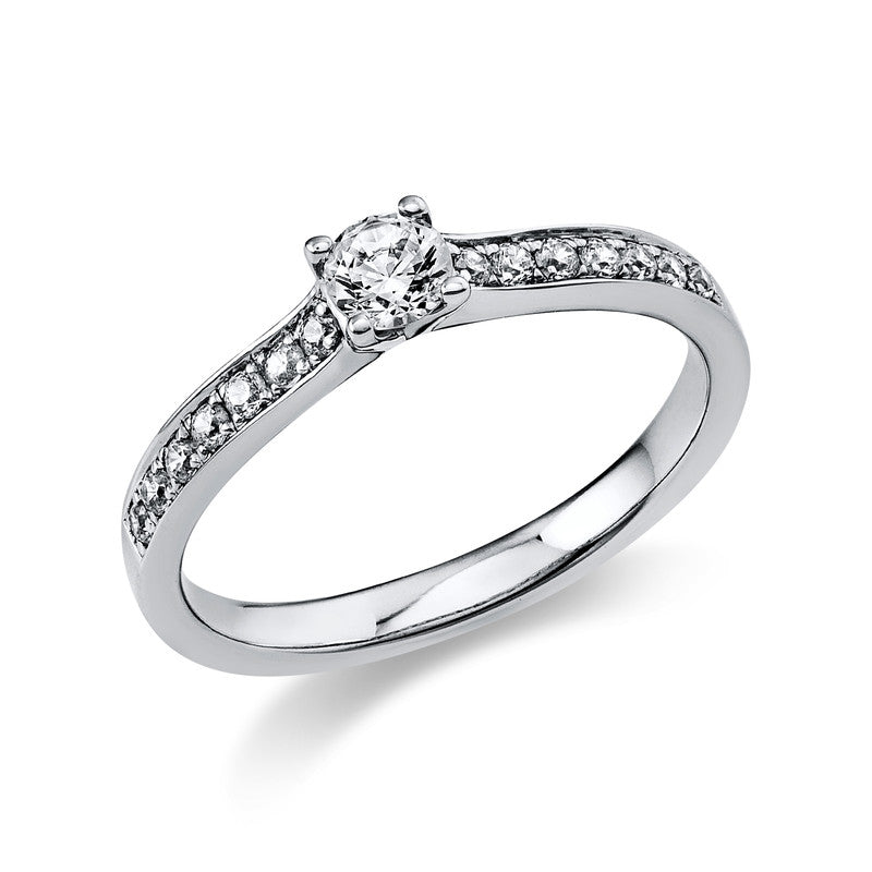 Solitaire mit Besatz Ring