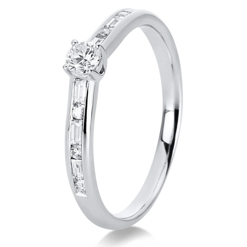 Solitaire mit Besatz Ring