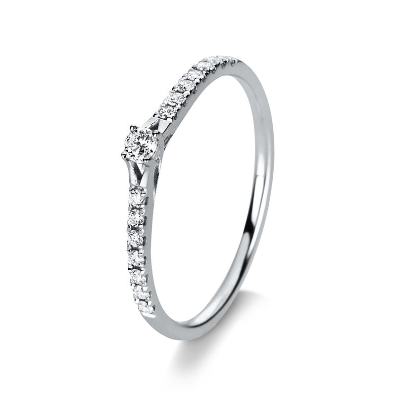 Solitaire mit Besatz Ring