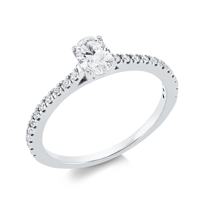Solitaire mit Besatz Ring
