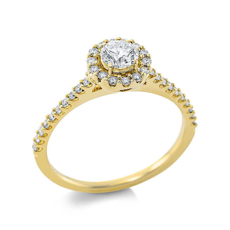 Solitaire mit Besatz Ring