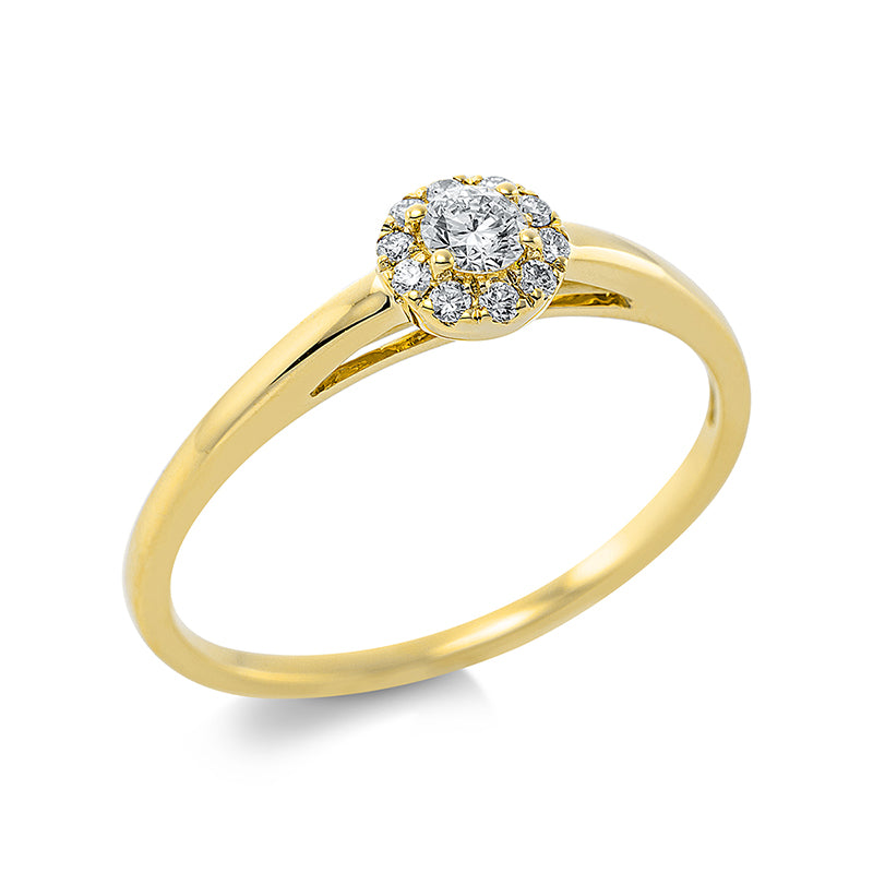 Solitaire mit Besatz Ring