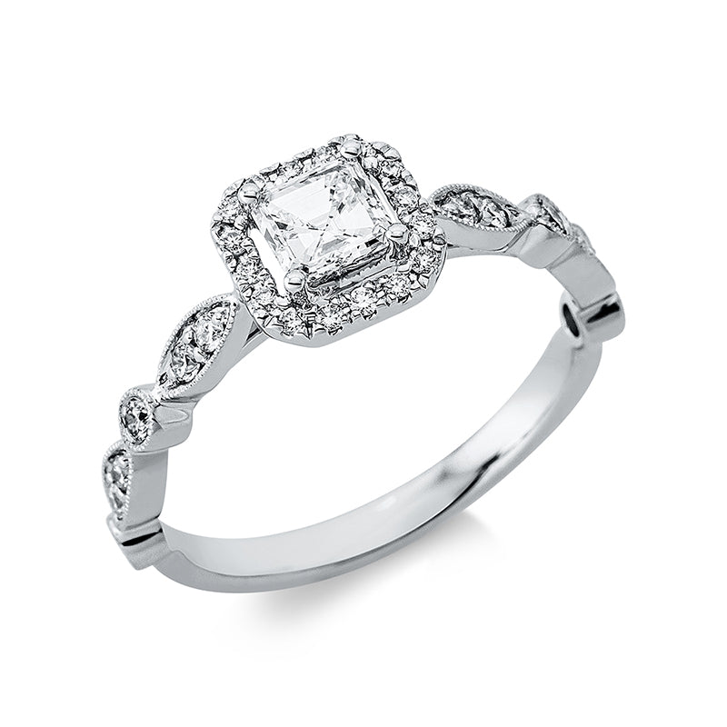Solitaire mit Besatz Ring