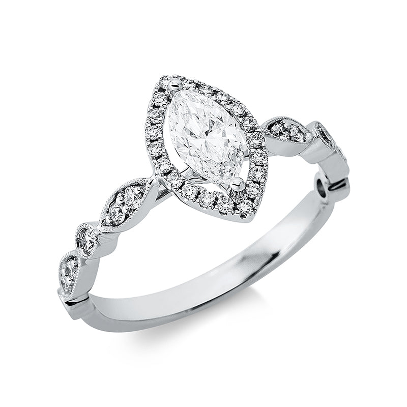 Solitaire mit Besatz Ring