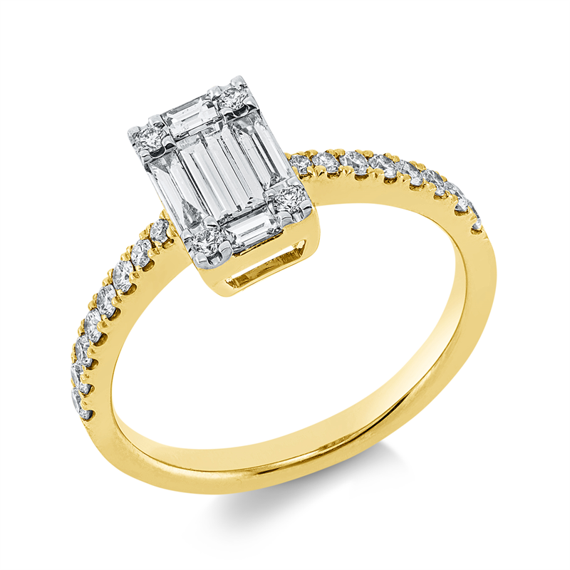Baguette Illusion Ring