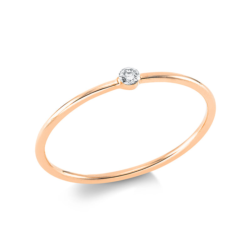 Solitaire mit Besatz Ring