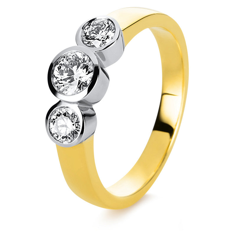 Solitaire mit Besatz Ring