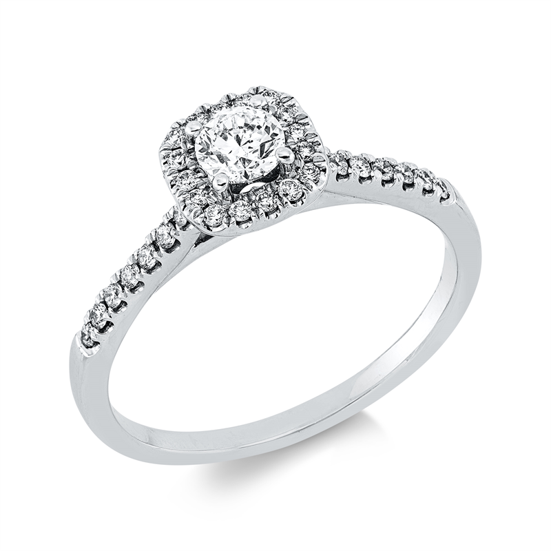Solitaire mit Besatz Ring
