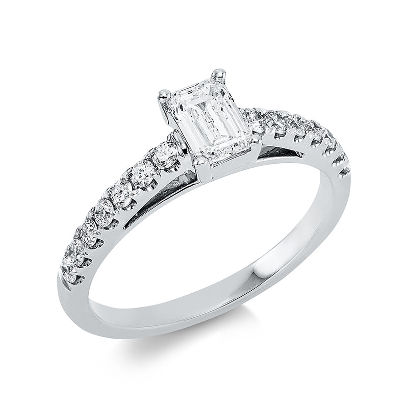Solitaire mit Besatz Ring