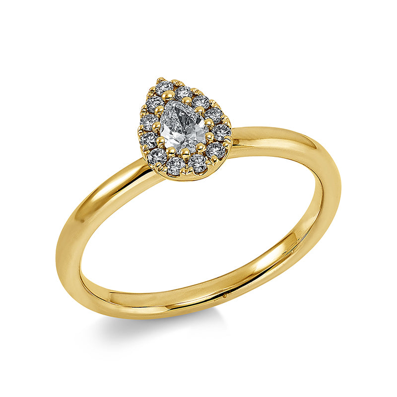 Solitaire mit Besatz Ring