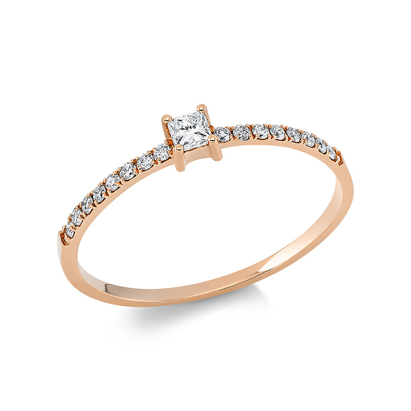 Solitaire mit Besatz Ring