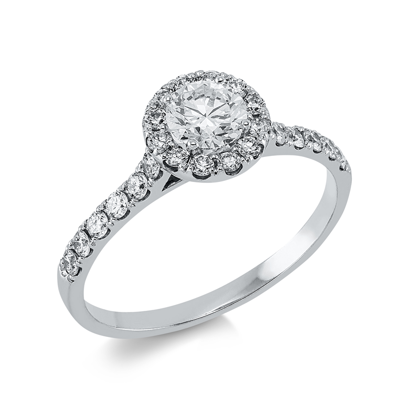 Solitaire mit Besatz Ring