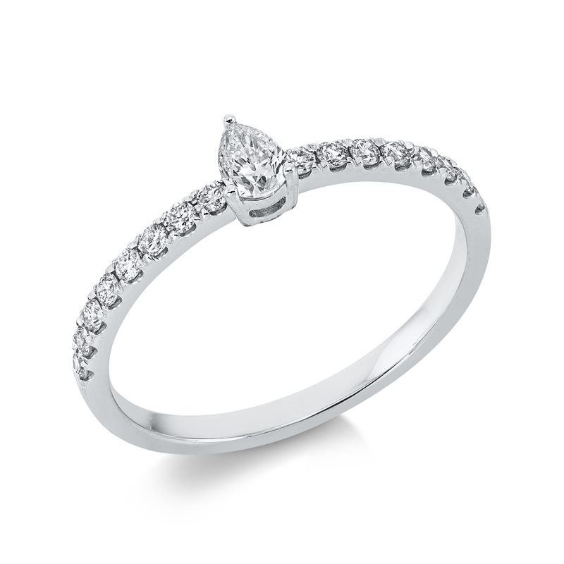 Solitaire mit Besatz Ring