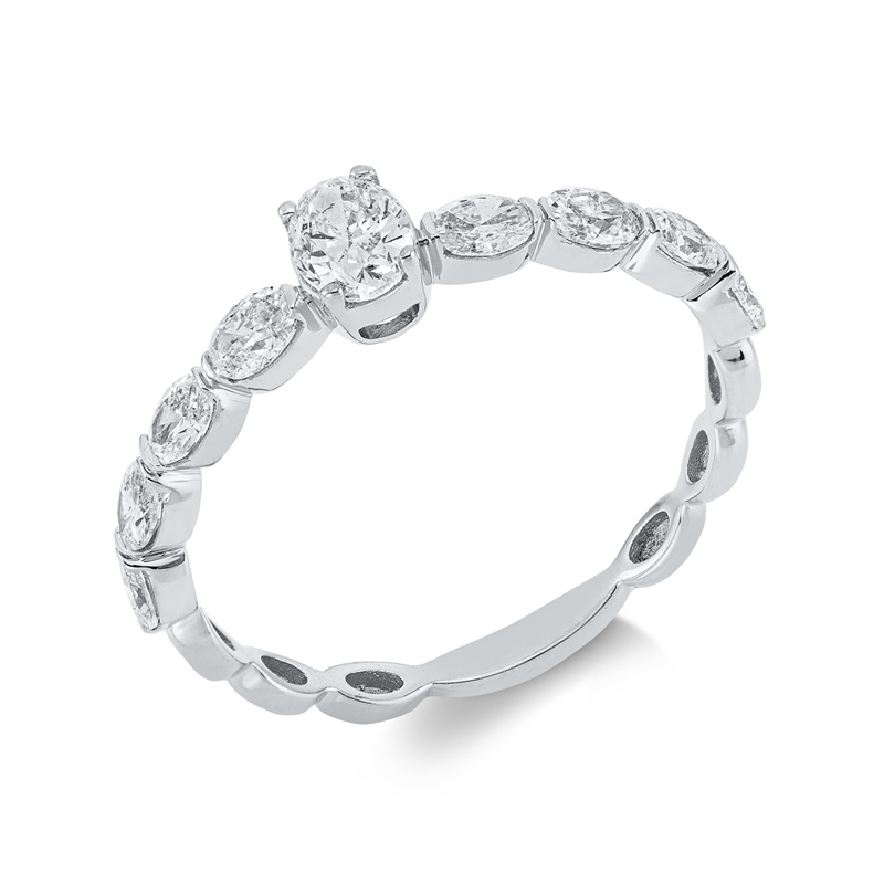 Solitaire mit Besatz Ring