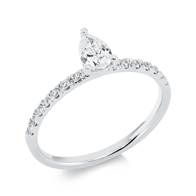 Solitaire mit Besatz Ring