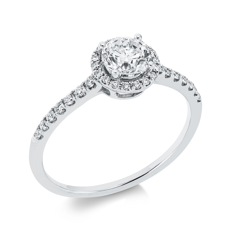 Solitaire mit Besatz Ring