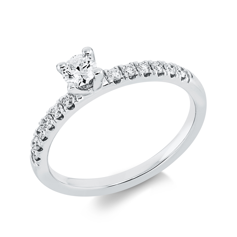 Solitaire mit Besatz Ring