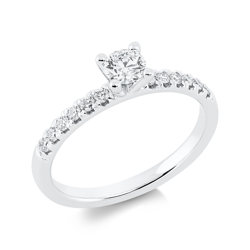 Solitaire mit Besatz Ring