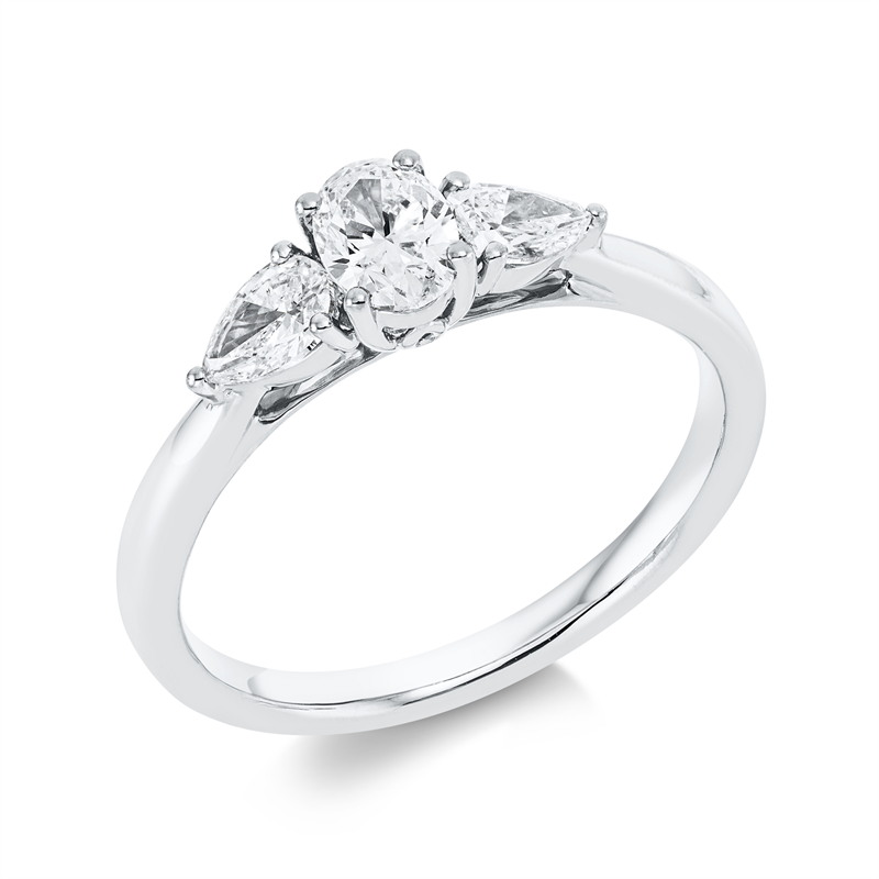 Solitaire mit Besatz Ring