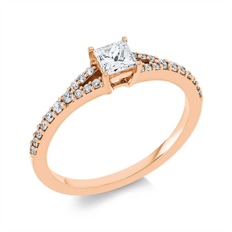 Solitaire mit Besatz Ring