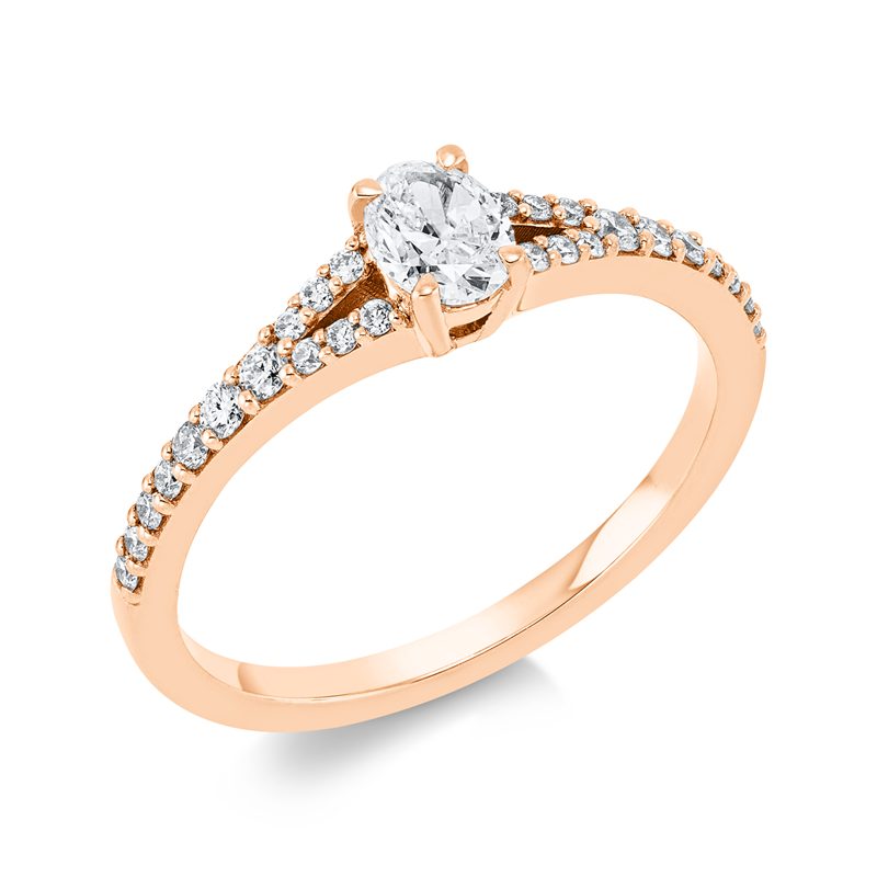 Solitaire mit Besatz Ring