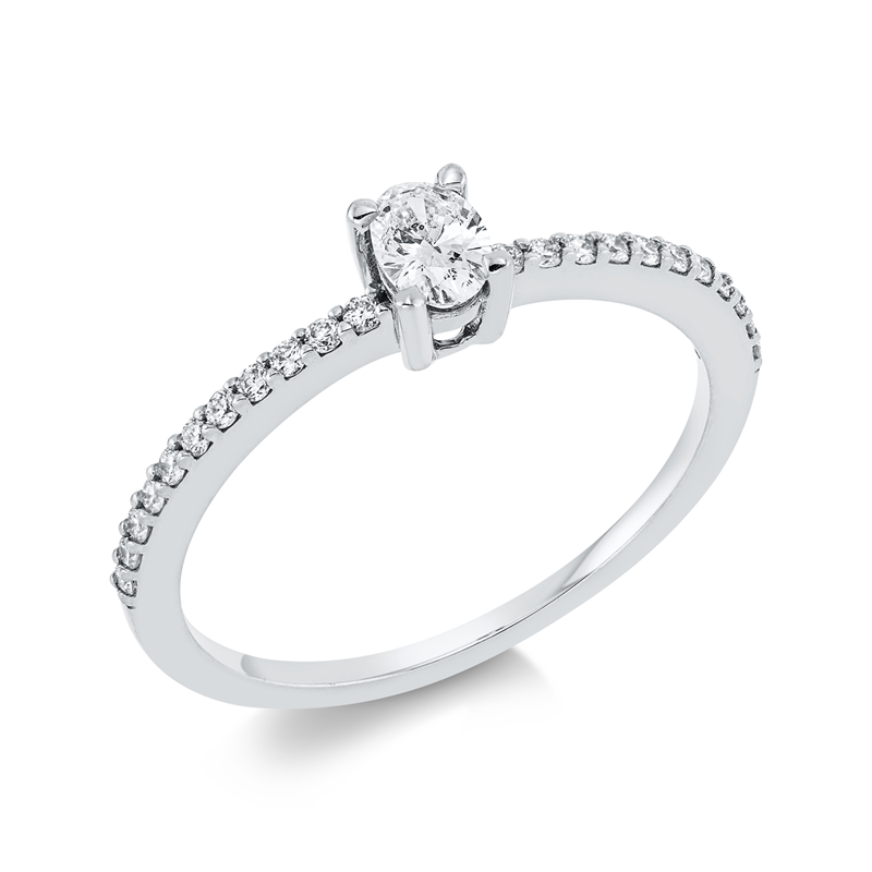 Solitaire mit Besatz Ring