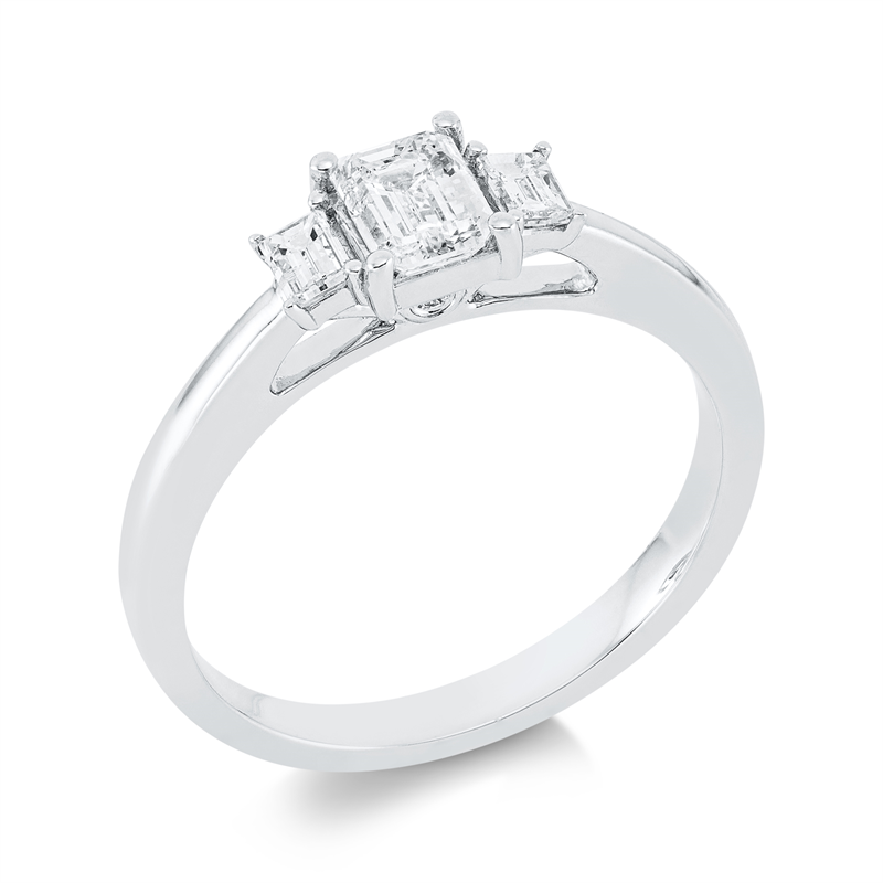 Solitaire mit Besatz Ring