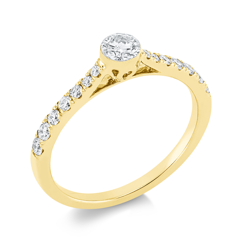 Solitaire mit Besatz Ring