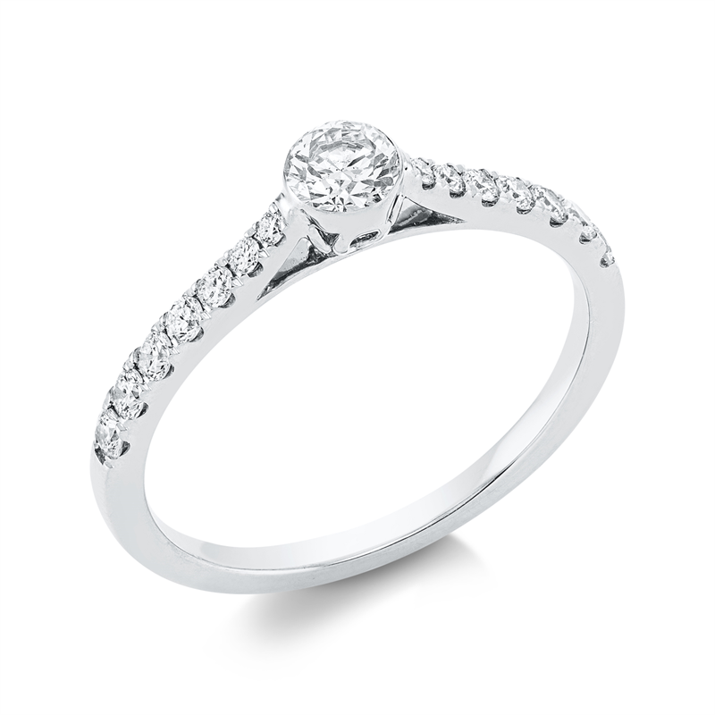 Solitaire mit Besatz Ring