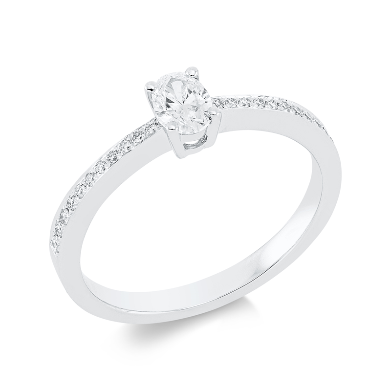 Solitaire mit Besatz Ring