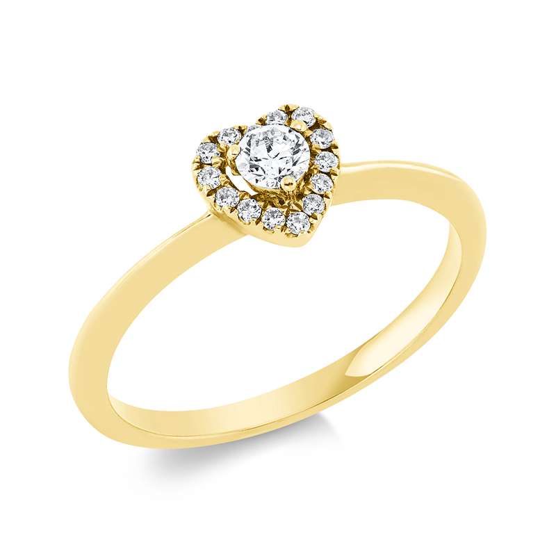 Solitaire mit Besatz Ring