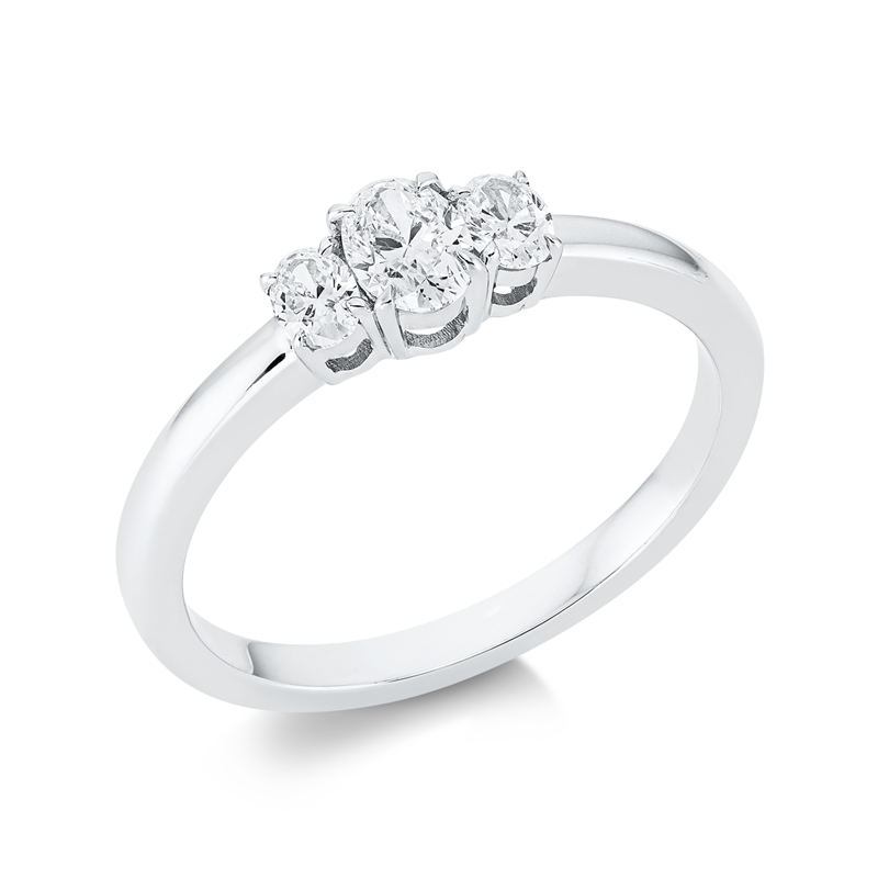 Solitaire mit Besatz Ring