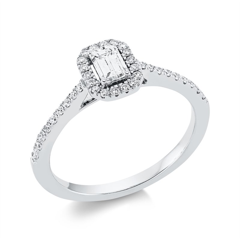 Solitaire mit Besatz Ring