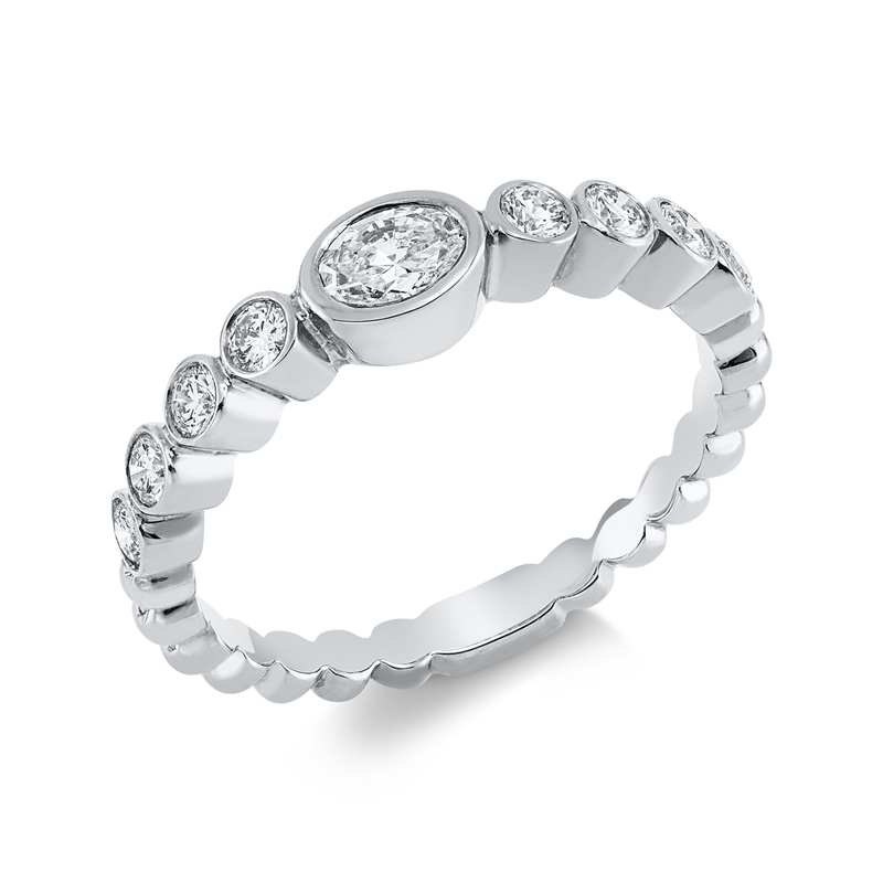 Solitaire mit Besatz Ring