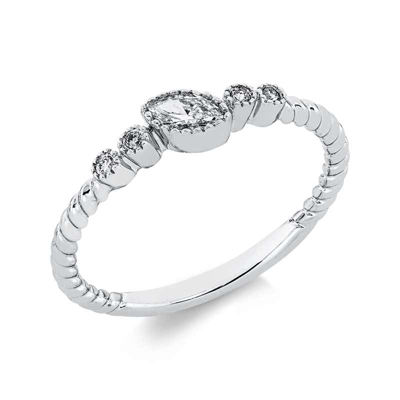Solitaire mit Besatz Ring