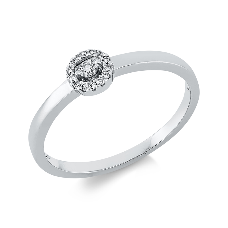Solitaire mit Besatz Ring