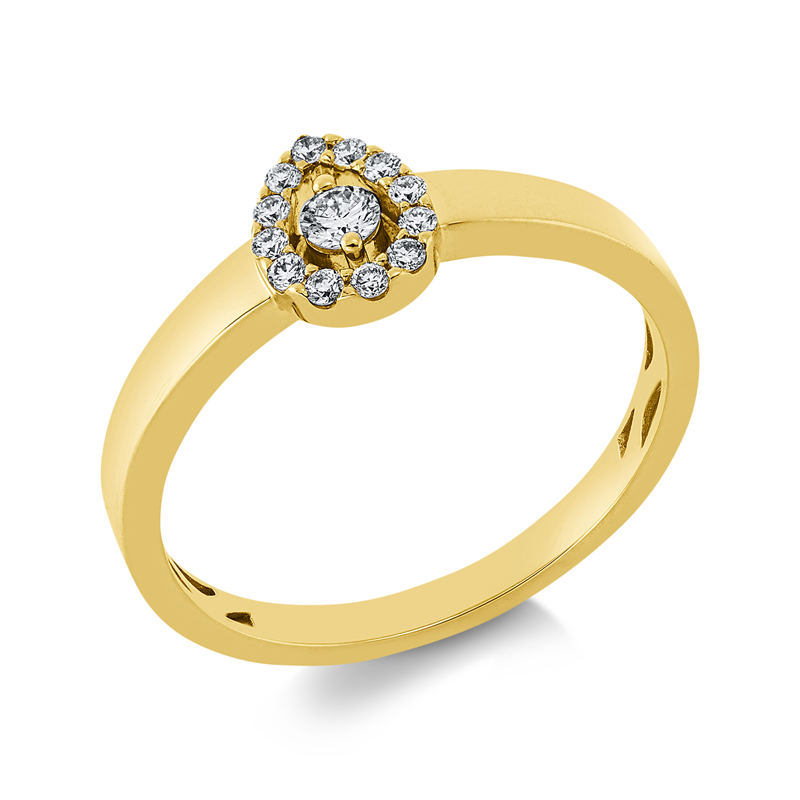 Solitaire mit Besatz Ring
