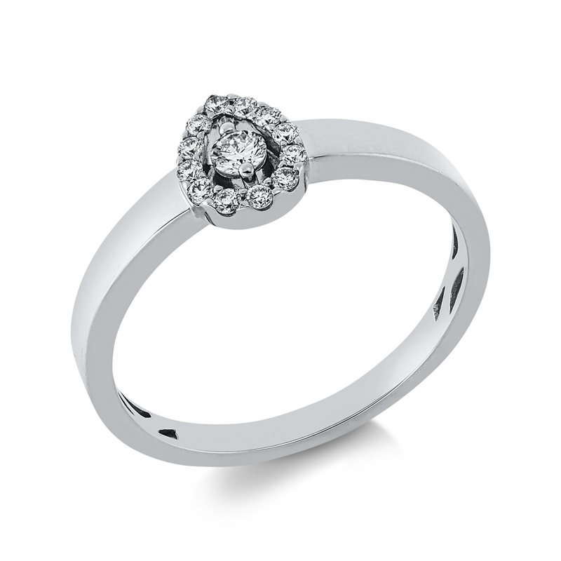 Solitaire mit Besatz Ring