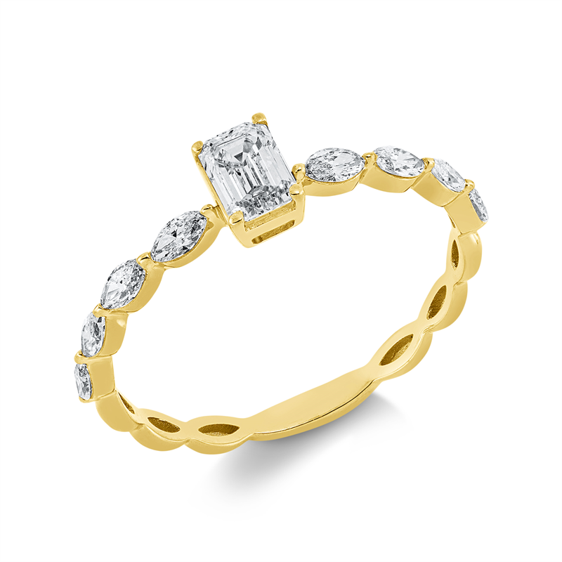 Solitaire mit Besatz Ring