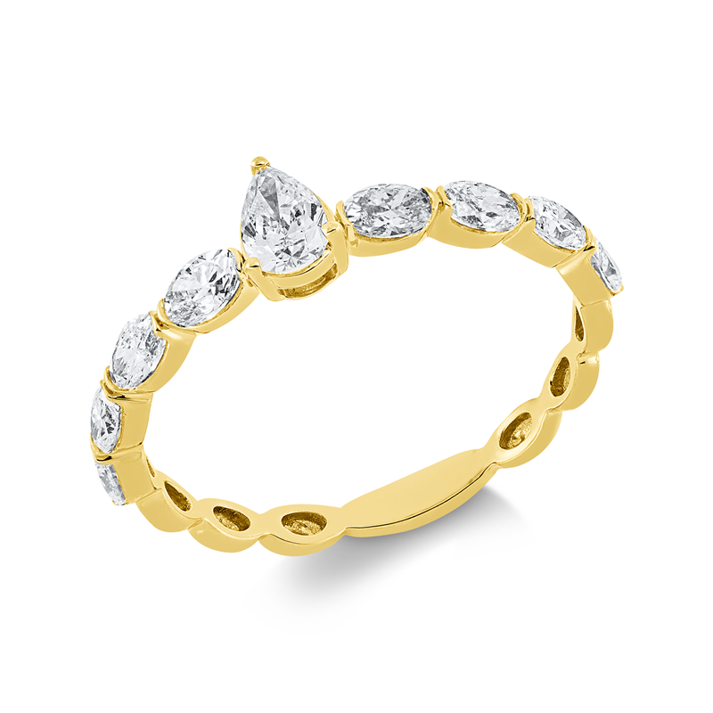 Solitaire mit Besatz Ring