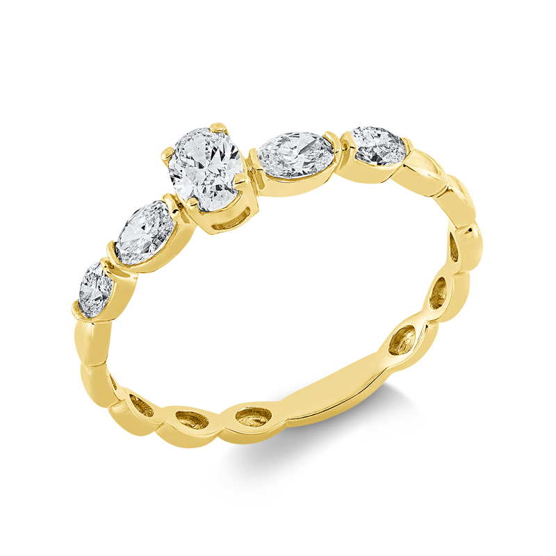 Solitaire mit Besatz Ring