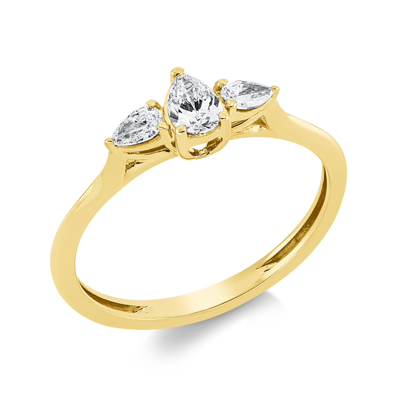 Solitaire mit Besatz Ring