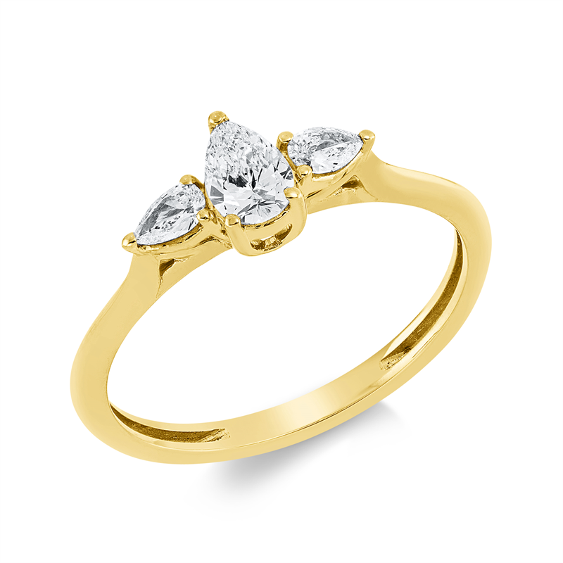 Solitaire mit Besatz Ring